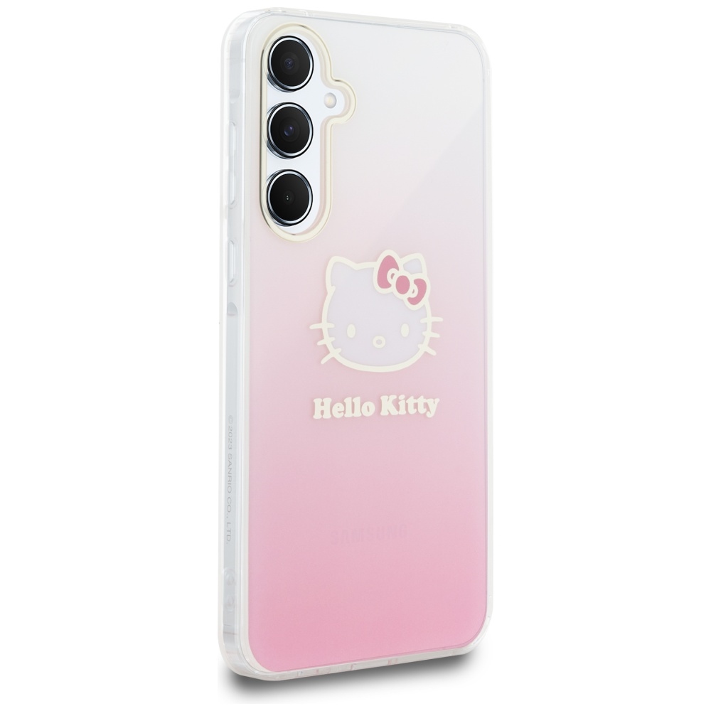 Hello Kitty Samsung Galaxy A55 dėklas IML Gradient Electrop Kitty Head, rožinis