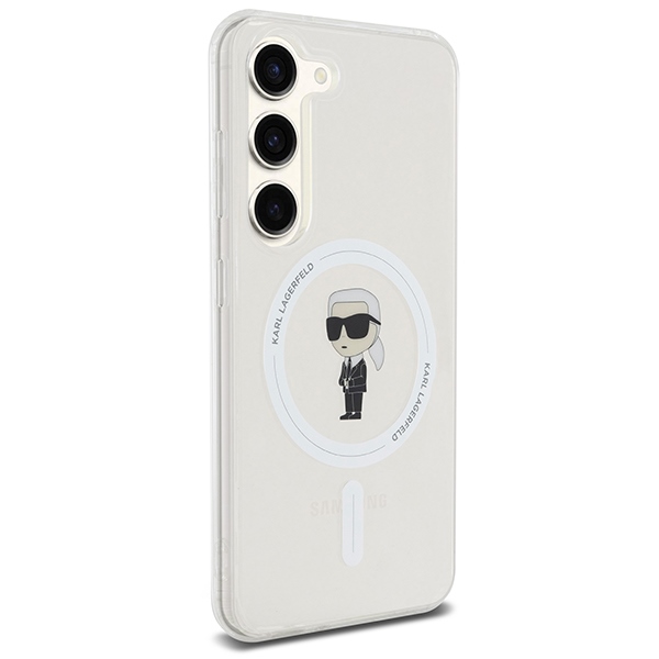 Karl Lagerfeld dėklas Samsung Galaxy S24 telefonui IML Ikonik MagSafe, skaidrus