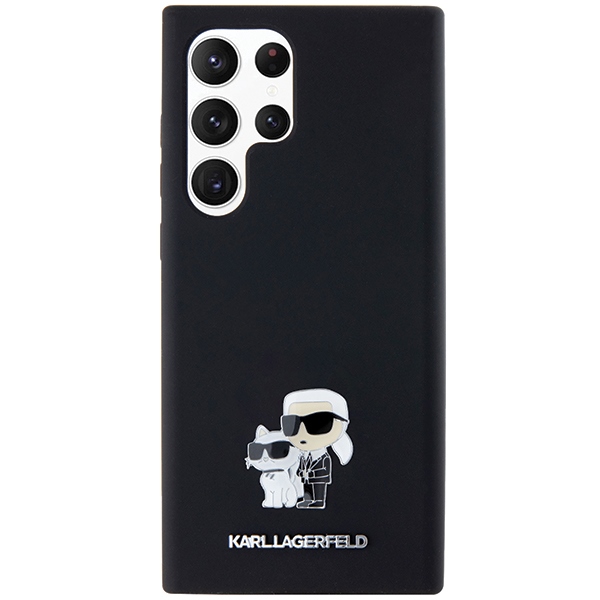 Karl Lagerfeld dėklas Samsung Galaxy S24 Ultra, Silicone Karl&Choupette, juodas