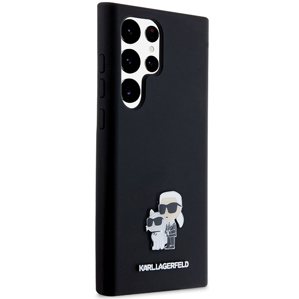 Karl Lagerfeld dėklas Samsung Galaxy S24 Ultra, Silicone Karl&Choupette, juodas
