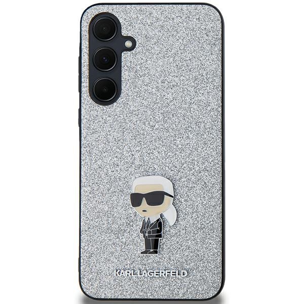 Karl Lagerfeld Samsung Galaxy A35 Case Fixed Glitter Ikonik, Silver