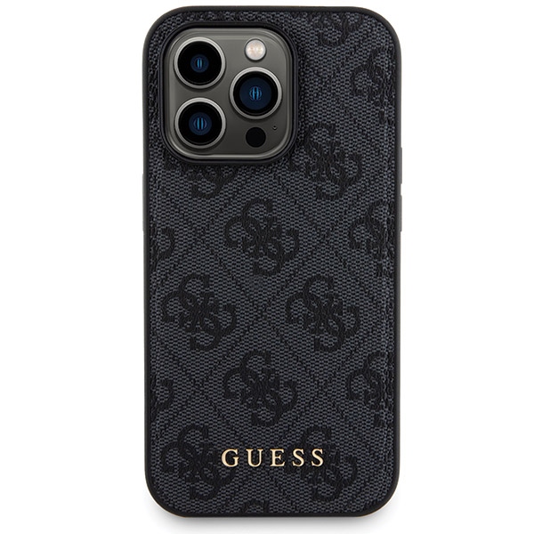 Guess 4G Metal Logo dėklas ir 5000mAh MagSafe išorinė baterija iPhone 14 Pro, juodas