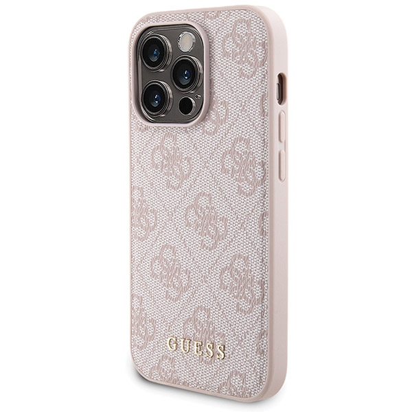 Guess dėklas ir 5000mAh MagSafe išorinė baterija iPhone 14 Pro, rožinis