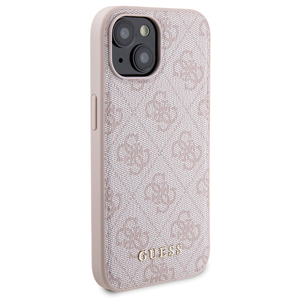 Guess Apple iPhone 15 dėklas ir 5000mAh MagSafe išorinė baterija, rožinis