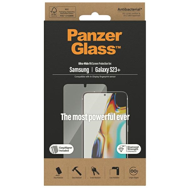 PanzerGlass Ultra-Wide Fit tempered glass with applicator for Samsung Galaxy S23+