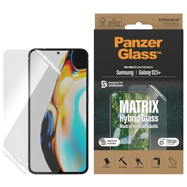 PanzerGlass Matrix hibridinis stiklas su aplikatoriumi Samsung Galaxy S23+