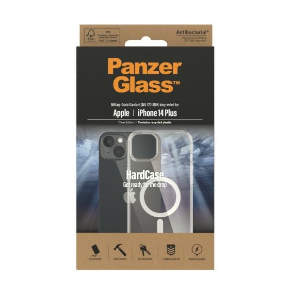 PanzerGlass HardCase with MagSafe Antibacterial Military Grade Certified Case for iPhone 14 Plus / 15 Plus - Transparent