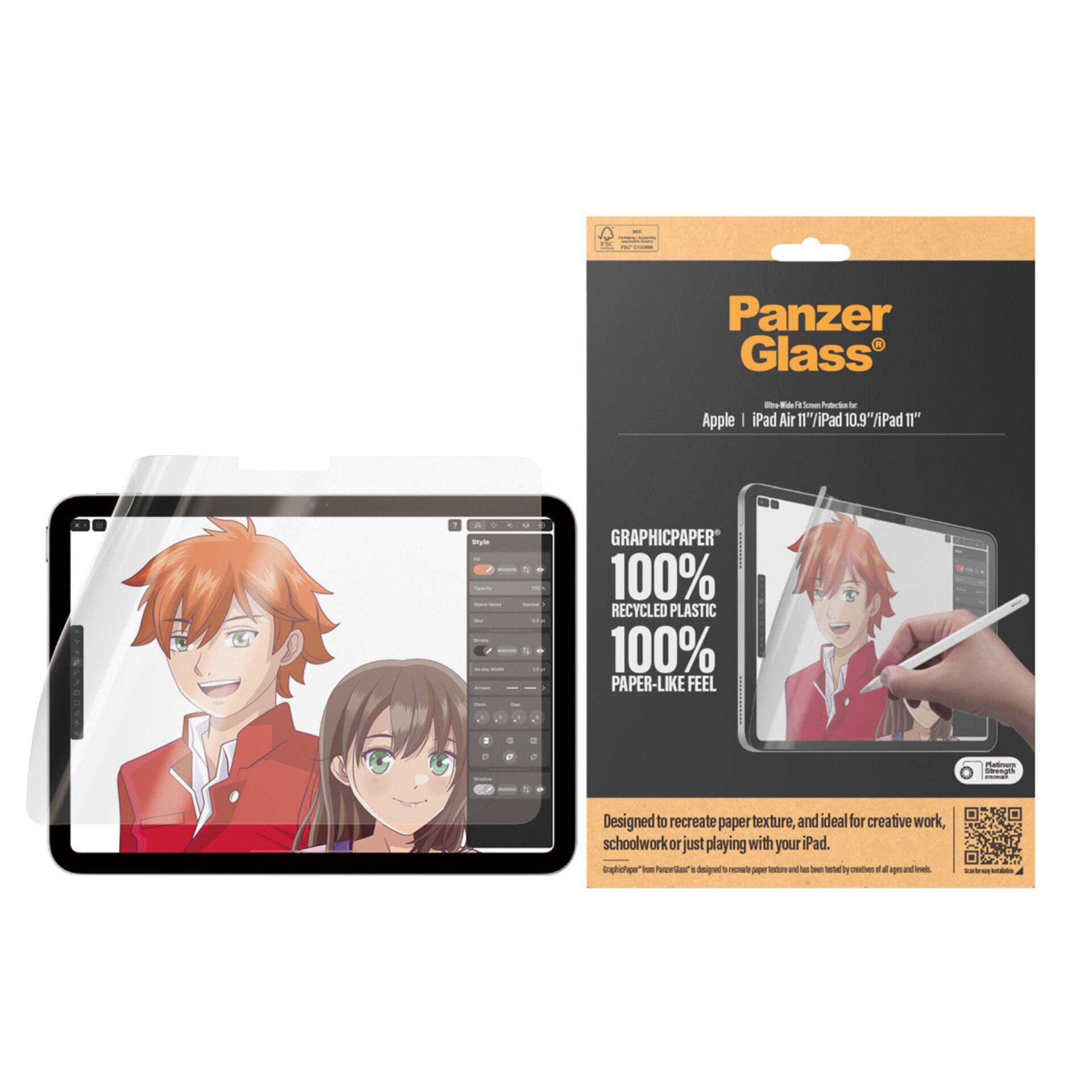 PanzerGlass GraphicPaper apsauginė plėvelė iPad Air 13\" (2024) / iPad 10.9\"