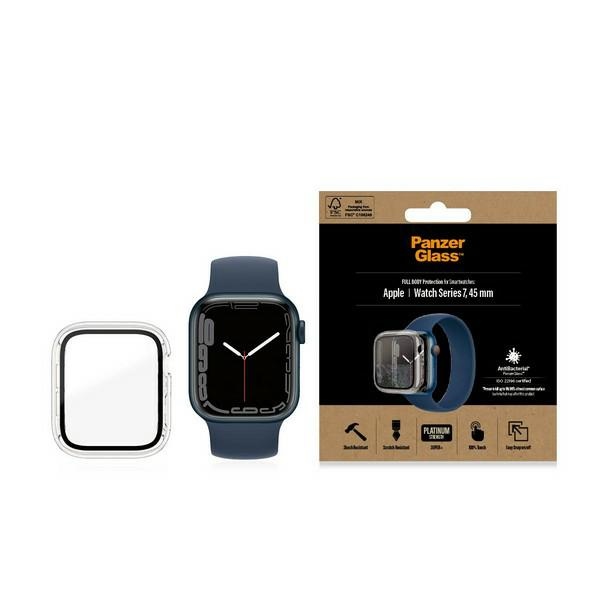 PanzerGlass Full Body Case for Apple Watch 7 / 8 45 mm, Transparent