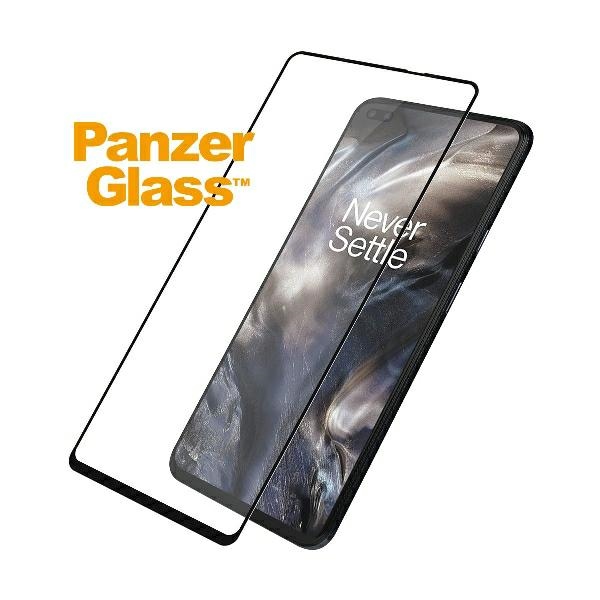 PanzerGlass E2E Super+ Tempered Glass for OnePlus Nord, Black Frame