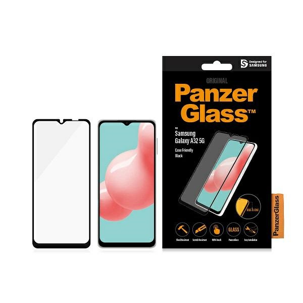 PanzerGlass Samsung Galaxy A32 5G Tempered Glass Edge-to-Edge, Black Frame