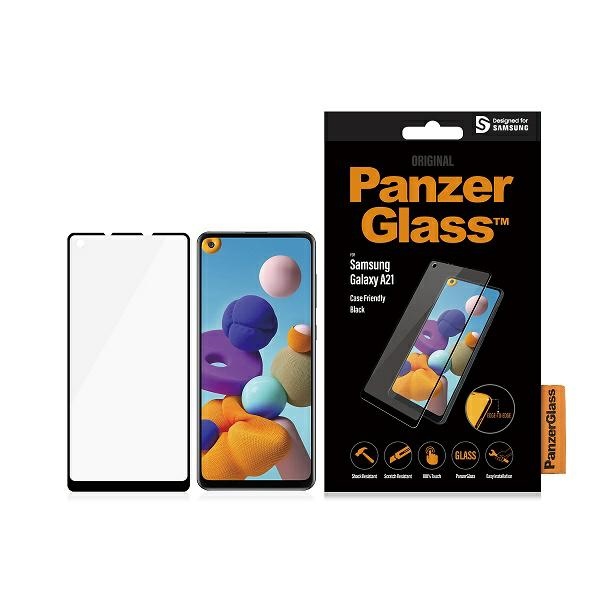 PanzerGlass Samsung Galaxy A21 Tempered Glass Edge-to-Edge, Black Frame