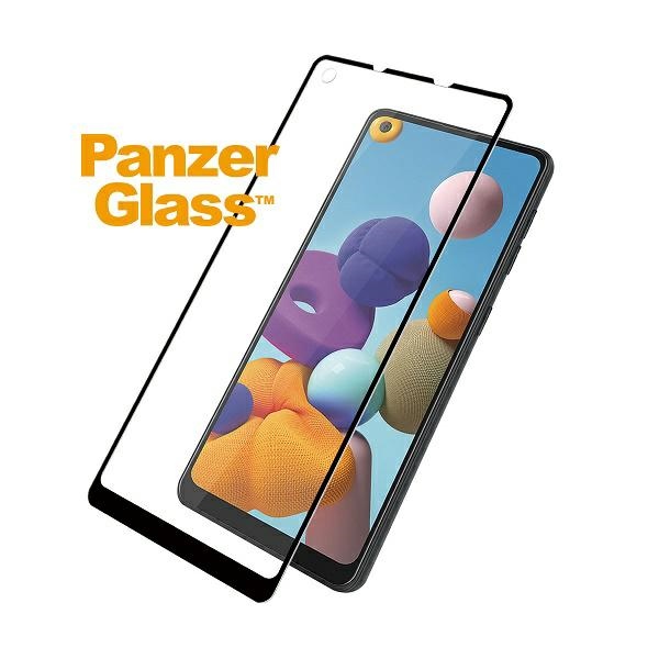 PanzerGlass Samsung Galaxy A21 Tempered Glass Edge-to-Edge, Black Frame
