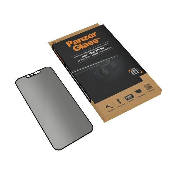 Apsauginis stiklas PanzerGlass E2E Privacy CamSlider, skirtas iPhone 13 Pro Max