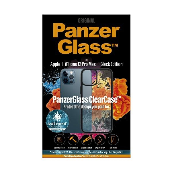 PanzerGlass iPhone 12 Pro Max Case ClearCase, Transparent / Black