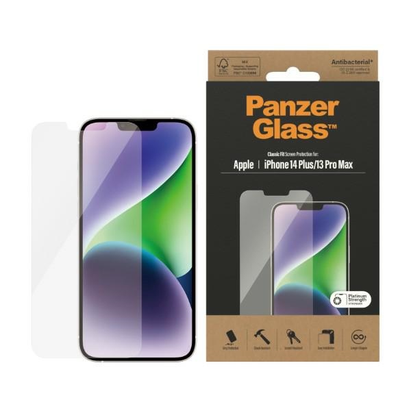 PanzerGlass Classic Fit Screen Protector for iPhone 14 Plus / 13 Pro Max