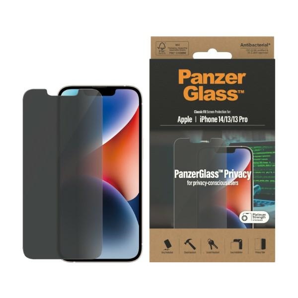 PanzerGlass Classic Fit Privacy apsauginis stiklas iPhone 14 / 13 / 13 Pro