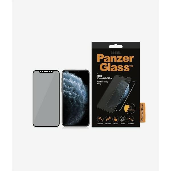Panzerglass iPhone X / XS / 11 Pro Privacy Super+ Tempered Glass, Black Frame