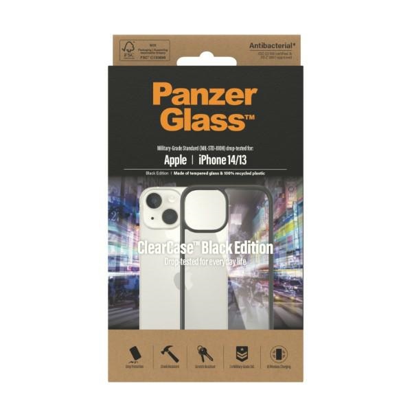 „PanzerGlass ClearCase“ dėklas „iPhone 14 / 15 / 13“, skaidrus / juodas
