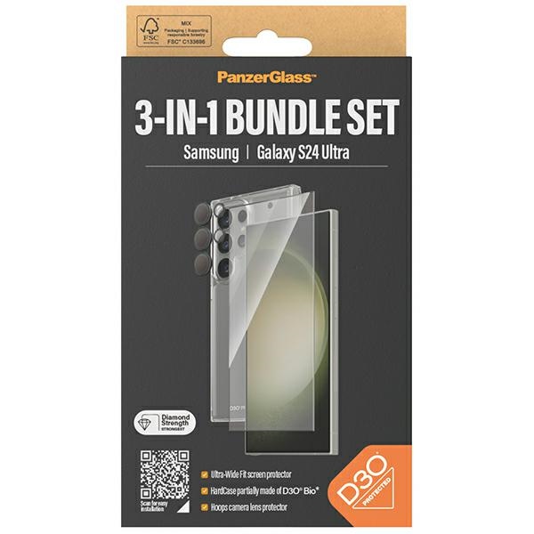 PanzerGlass 3-in-1 apsaugos rinkinys Samsung Galaxy S24 Ultra telefonui