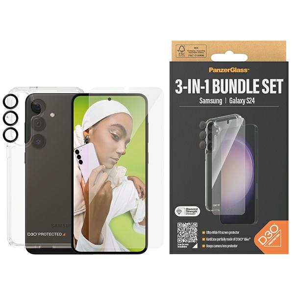 PanzerGlass 3-in-1 apsaugos rinkinys Samsung Galaxy S24 telefonui