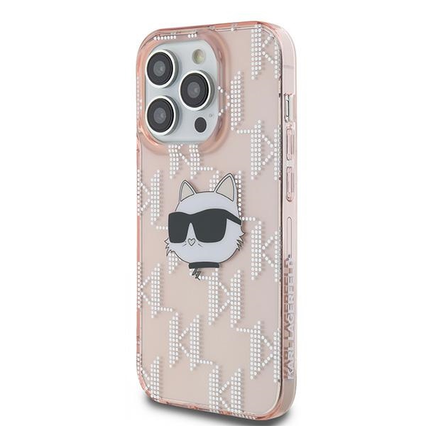 Karl Lagerfeld dėklas iPhone 14 Pro telefonui, rožinis