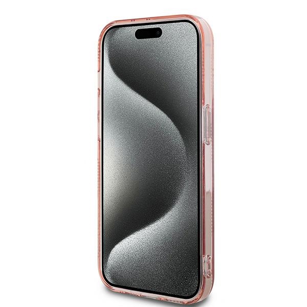 Karl Lagerfeld dėklas iPhone 14 Pro telefonui, rožinis