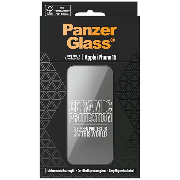 PanzerGlass Ceramic Protection Screen Protector for iPhone 15