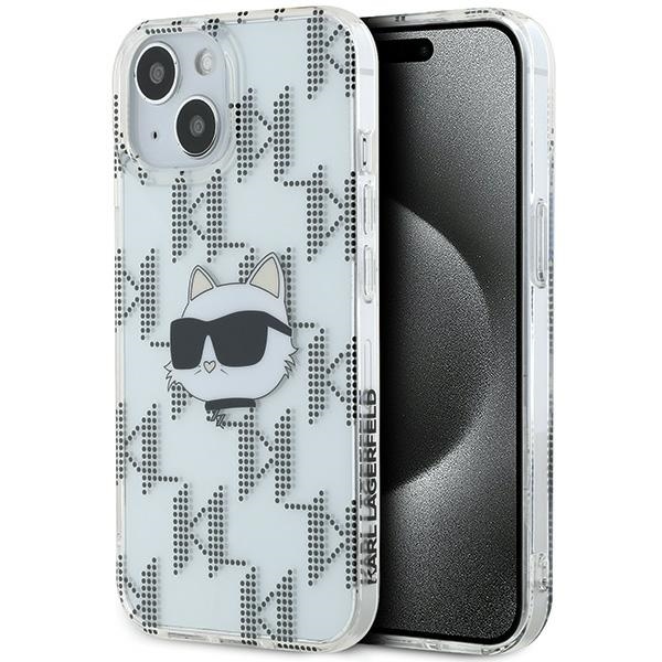 Karl Lagerfeld iPhone 15 / 14 / 13 Case IML Choupette Head & Monogram, Transparent
