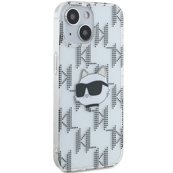 Karl Lagerfeld iPhone 15 / 14 / 13 Case IML Choupette Head & Monogram, Transparent