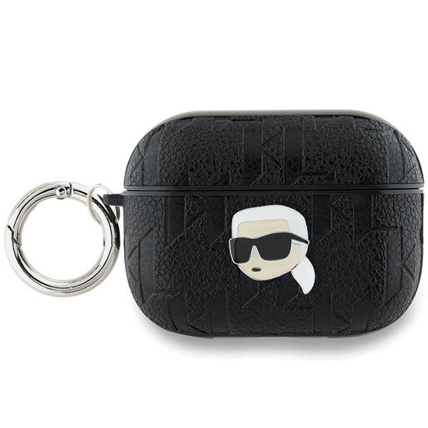 Karl Lagerfeld dėklas, skirtas AirPods Pro 2, Monogram Karl Head, juodas