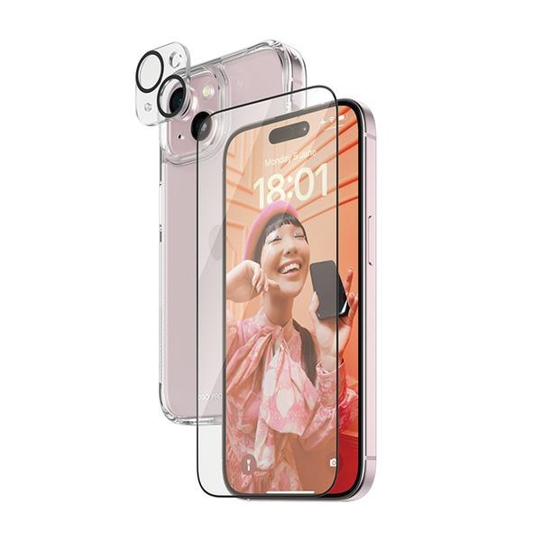 PanzerGlass Bundle 3-in-1 Protection Set for iPhone 15 Plus, Transparent