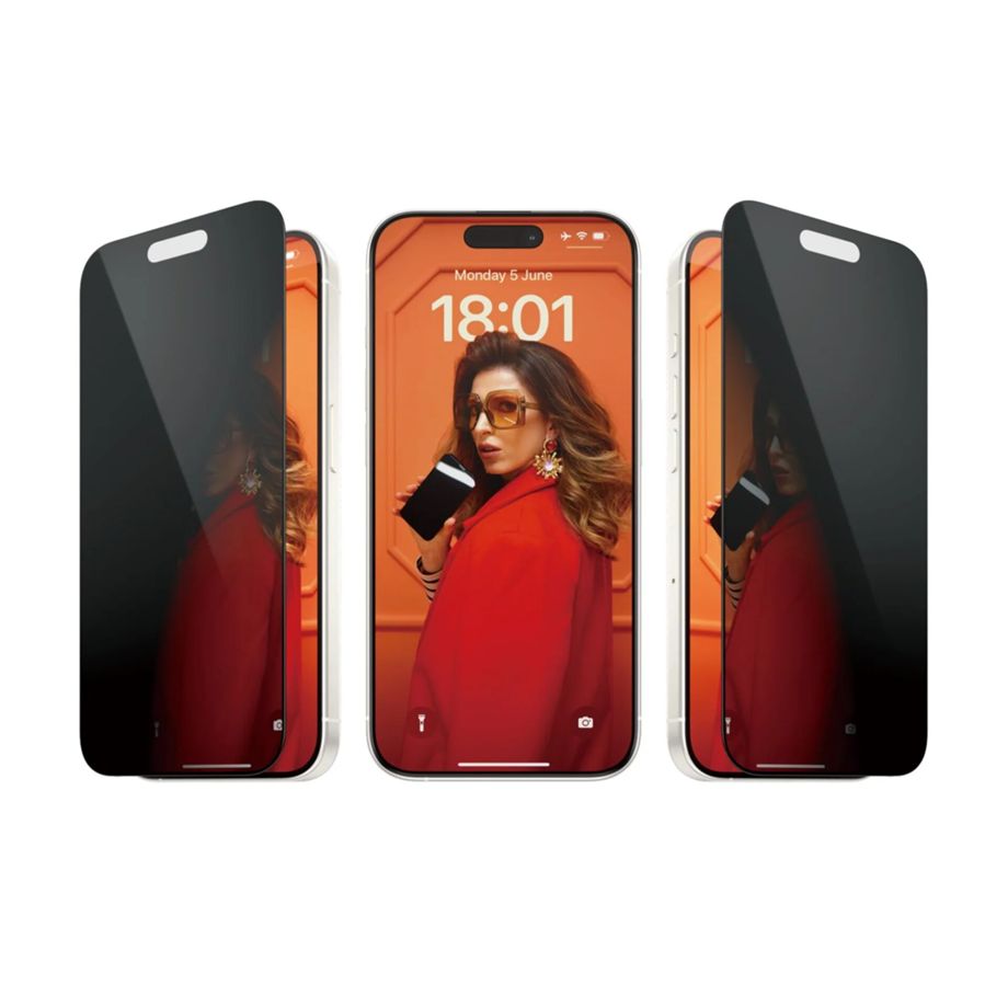 PanzerGlass Ultra-Wide Fit Privacy Tempered Glass for iPhone 15 Pro