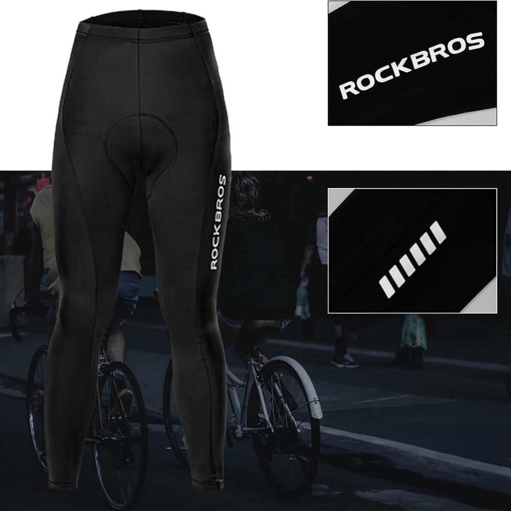Rockbros RK2004M kvėpuojančios dviratininkų kelnės su 4D įklotu, M dydis, juodos