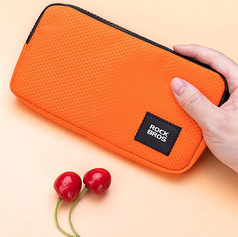 Rockbros dviračio krepšelis telefonui ir raktams 0,15 L, oranžinis