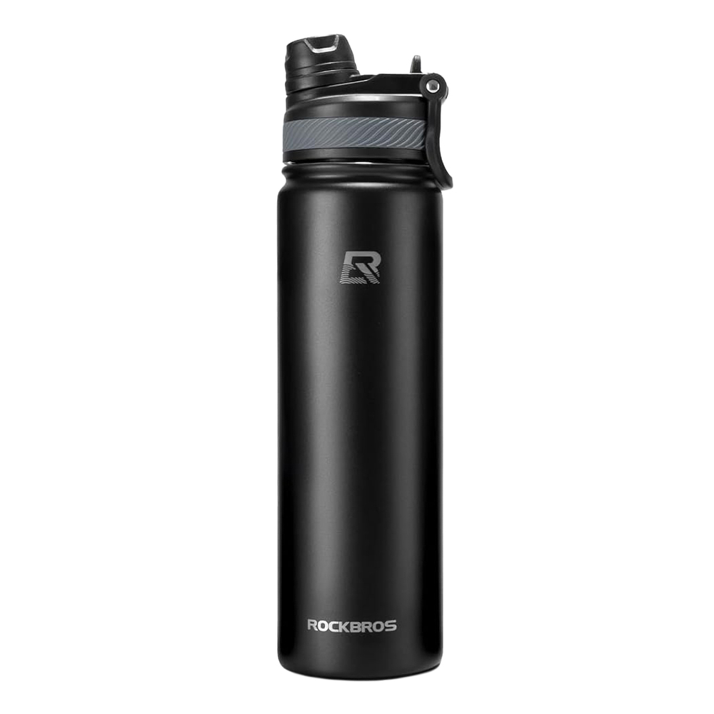 Rockbros Thermal Bicycle Bottle 650 ml, Black