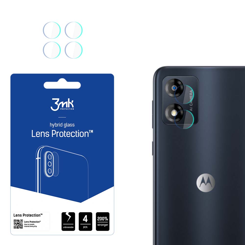 Motorola Moto E13 3MK Lens Protection Back Camera Tempered Glass Protector, 4 pcs.