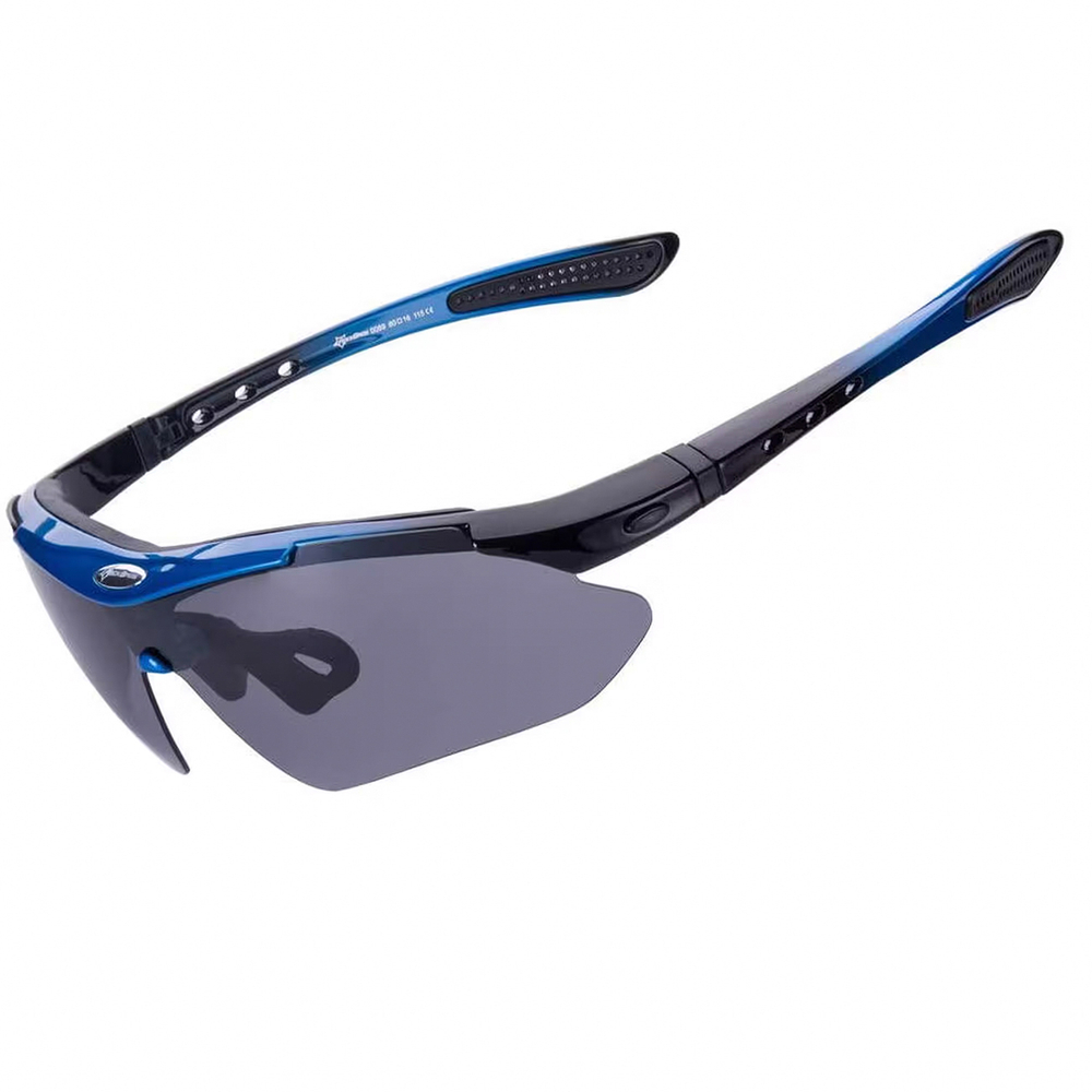 Rockbros 10007 Polarized Cycling Glasses (Black/Blue)