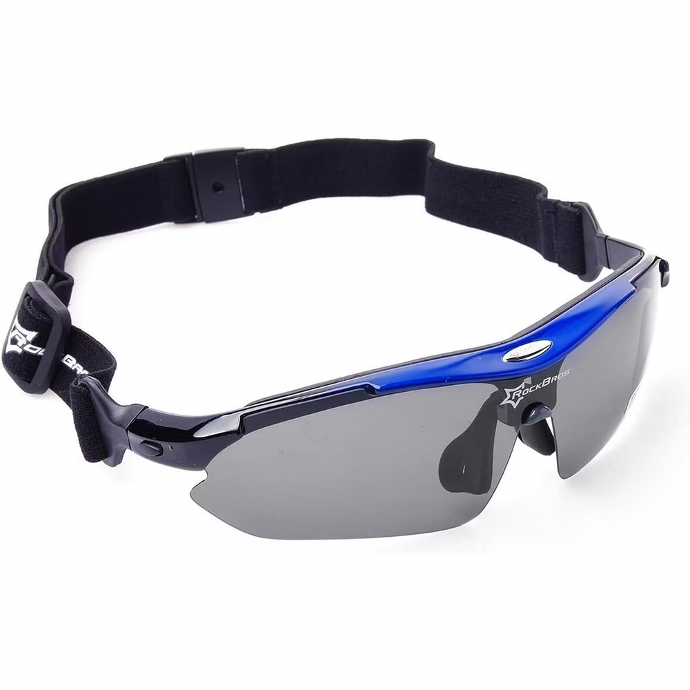 Rockbros 10007 Polarized Cycling Glasses (Black/Blue)