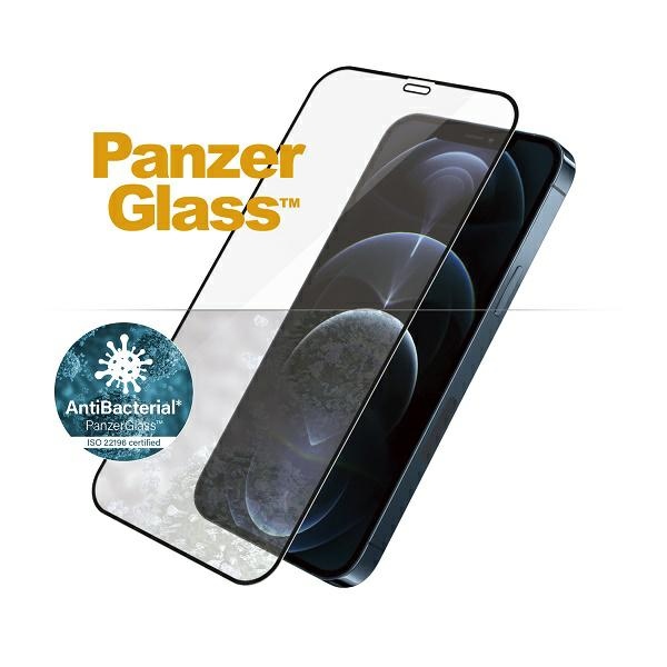 PanzerGlass iPhone 12 Pro Max Screen Protector E2E Super+ Microfracture, Black Frame