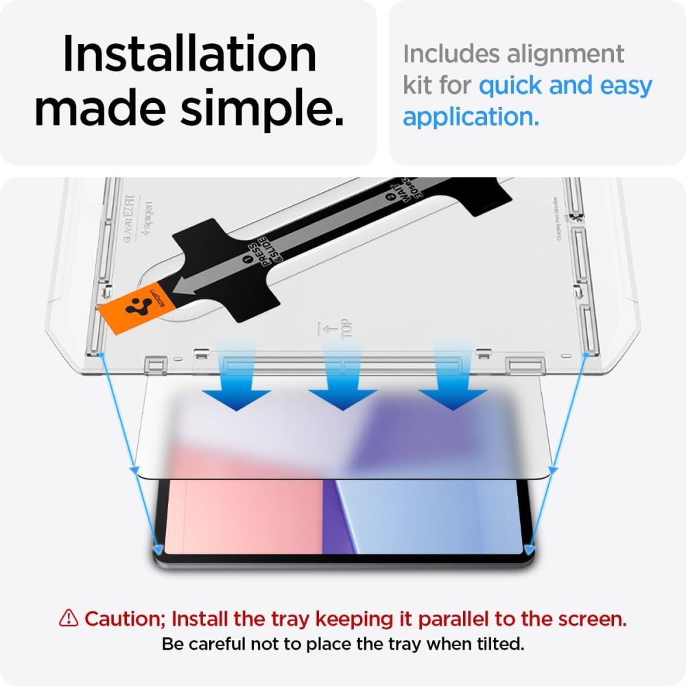 Apsauginis stiklas Spigen Glas.tR EZ Fit, skirtas iPad Air 13\" (2024)