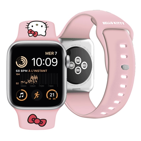 Hello Kitty dirželis Apple Watch 38 / 40 / 41 mm, rožinis