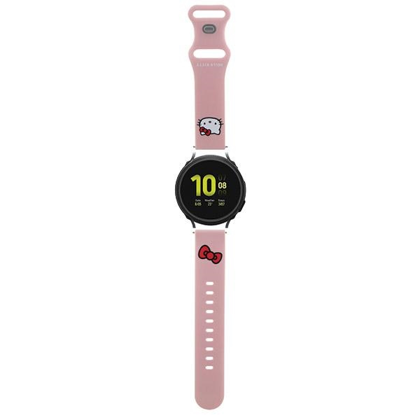 Hello Kitty Silicone Kitty Head Universal Smartwatch Strap 20mm, Pink
