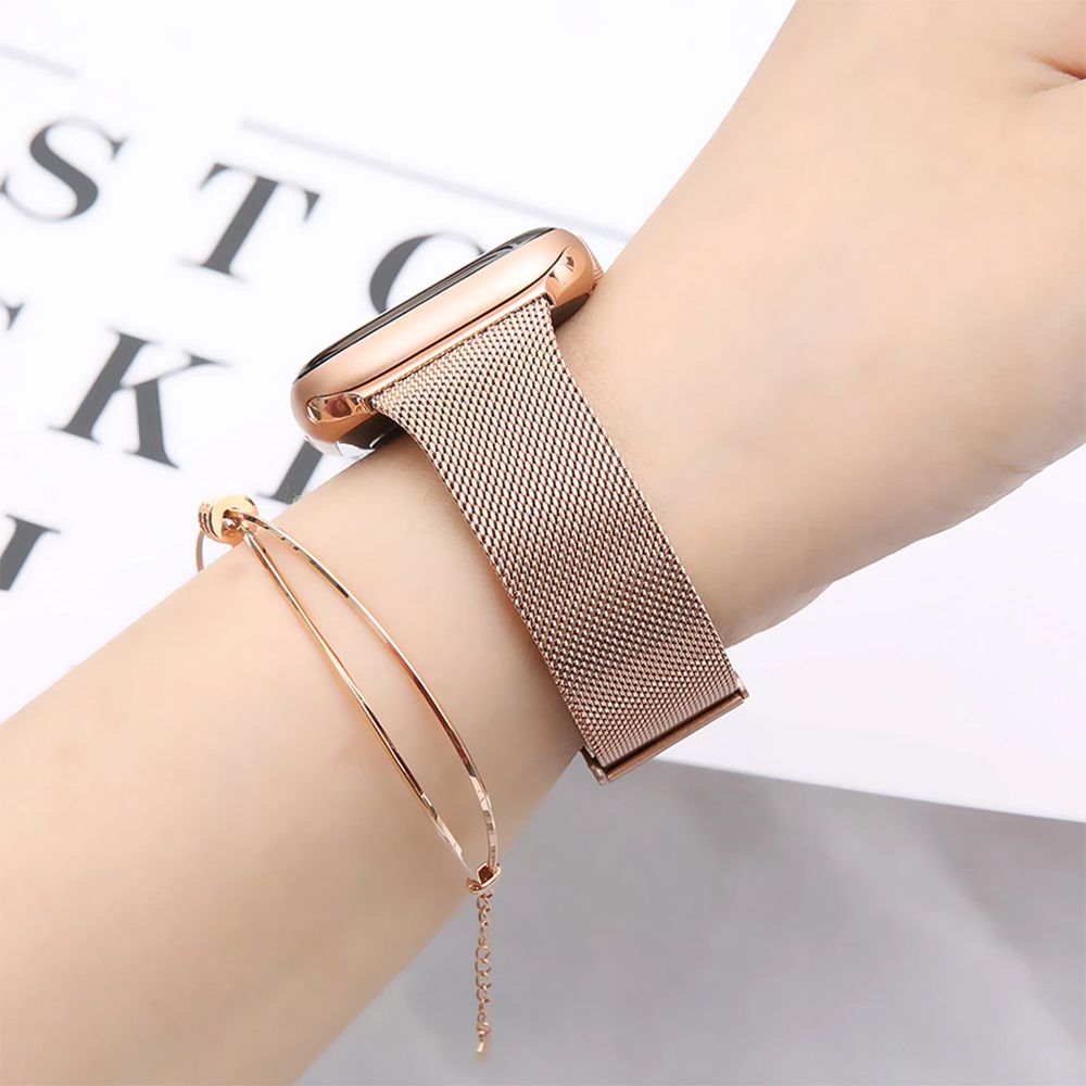 Tech-Protect Thin Milanese Bracelet for Apple Watch 4/5/6/7/8/9/SE (38/40/41 mm) - Pink