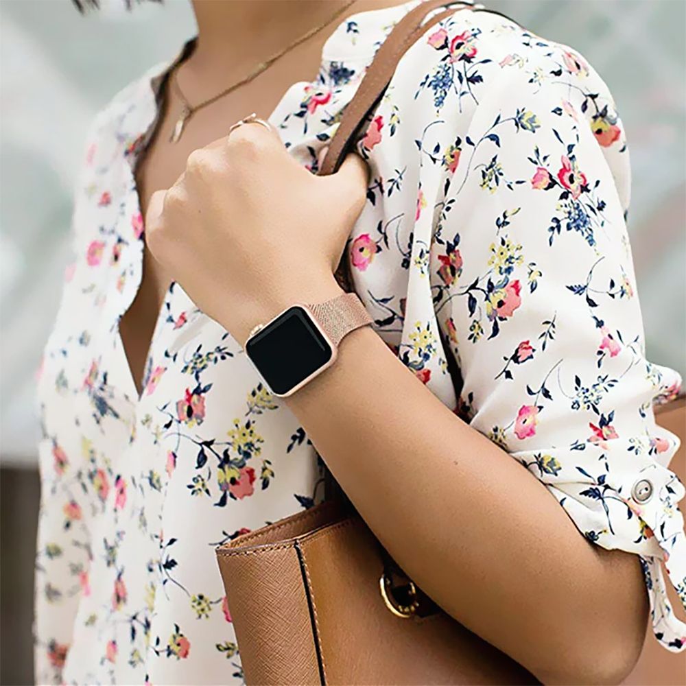 Tech-Protect Thin Milanese Bracelet for Apple Watch 4/5/6/7/8/9/SE (38/40/41 mm) - Pink
