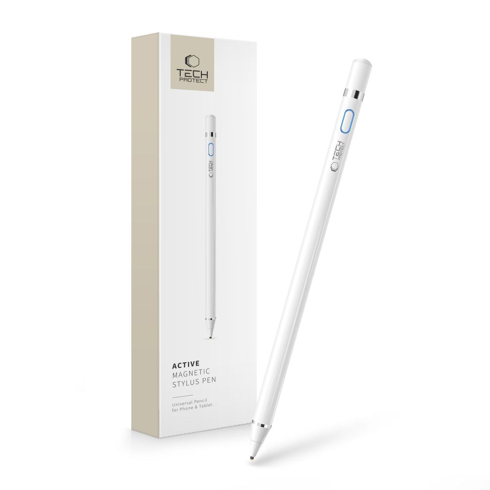Tech-Protect Active Stylus aktyvusis skaitmeninis rašiklis, baltas