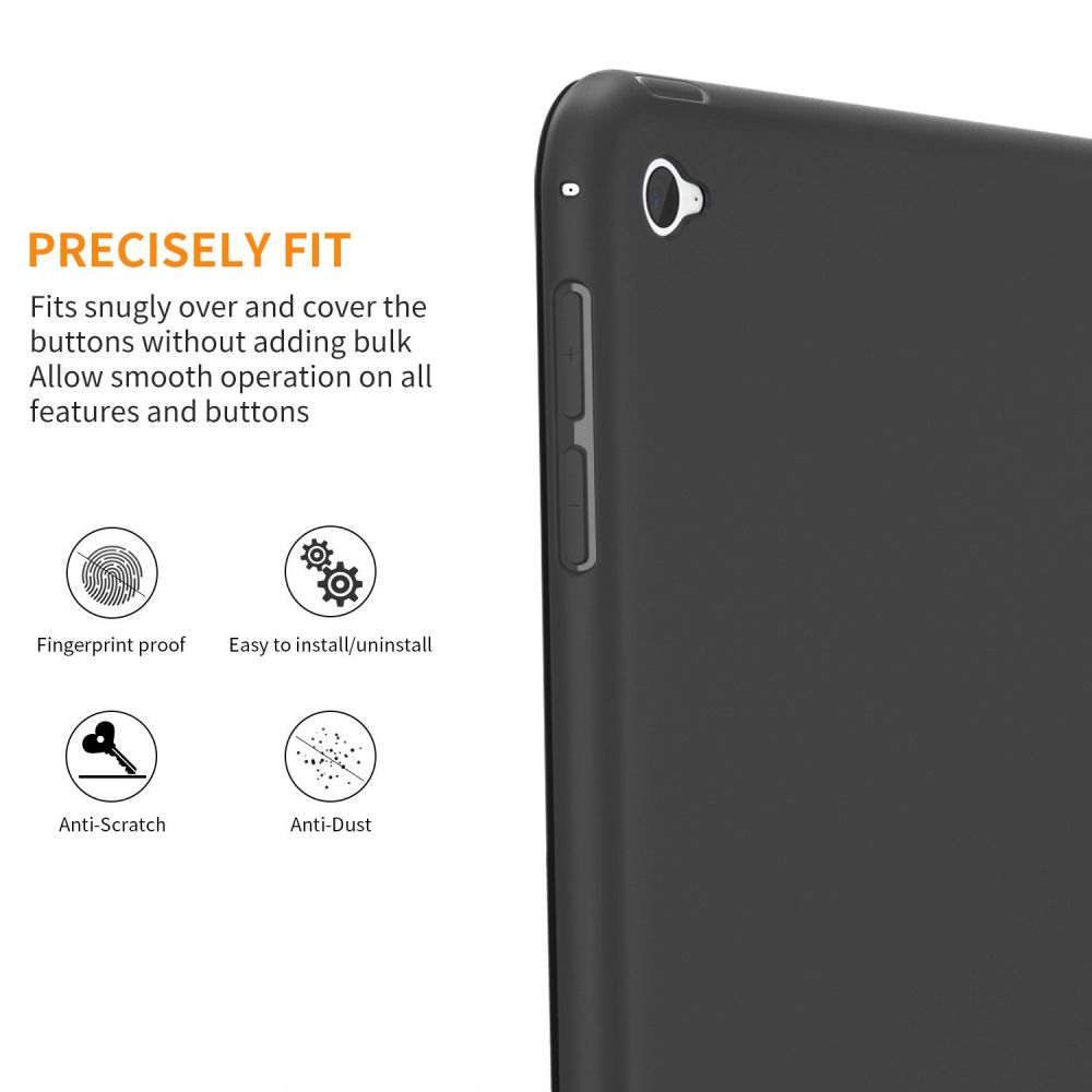 Apple iPad Air 9.7 (2014) Trifold Tech-Protect SmartCase Protective Cover Case, Black