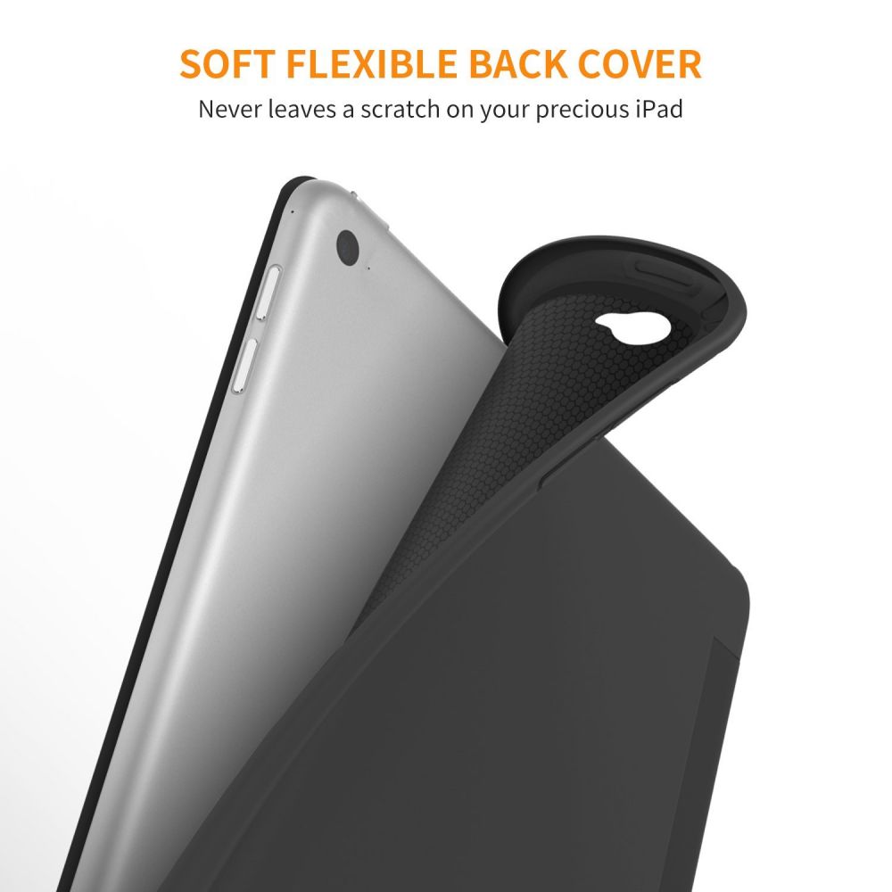 Apple iPad Air 9.7 (2014) Trifold Tech-Protect SmartCase Protective Cover Case, Black