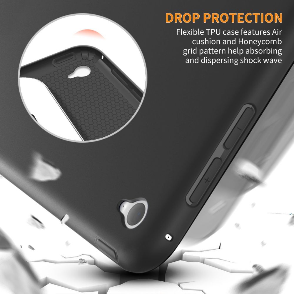 Apple iPad Air 9.7 (2014) Trifold Tech-Protect SmartCase Protective Cover Case, Black