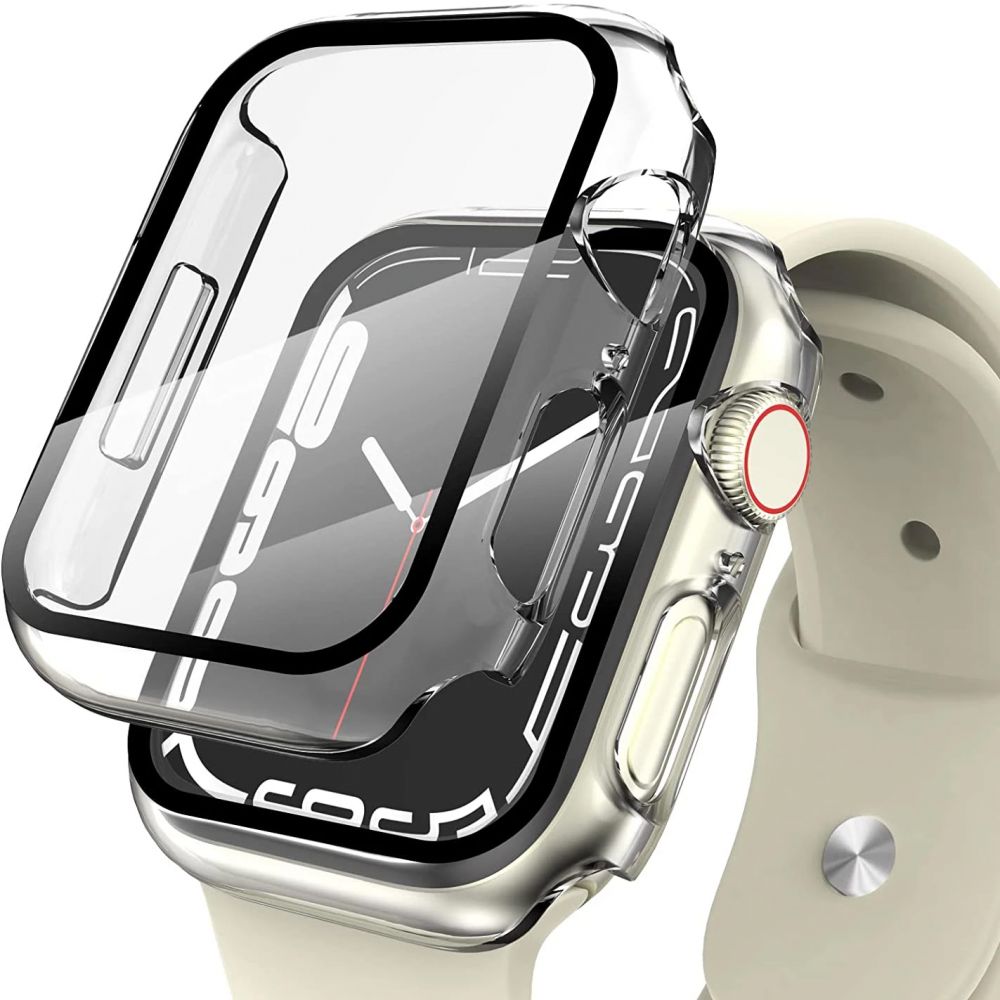 Tech-Protect Defense360 Case for Apple Watch 7 / 8 / 9 (41 mm), Transparent
